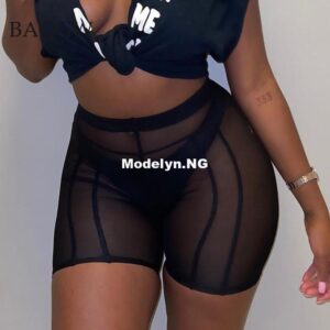 7 Colors Sexy Shorts Mesh See Through Workout Shorts for Women Clothes Summer Black Leggings High Waist Hip Lift Slim Sweatpants